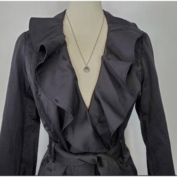 Black Ruffle Top - Picture 2 of 6